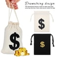 thumbnail image 3 of HLONK 8 Pcs Money Bags Money Bag Prop Drawstring Pouch Party Favor Bags Cotton Drawstring Bags Party Candy Bag, 3 of 6