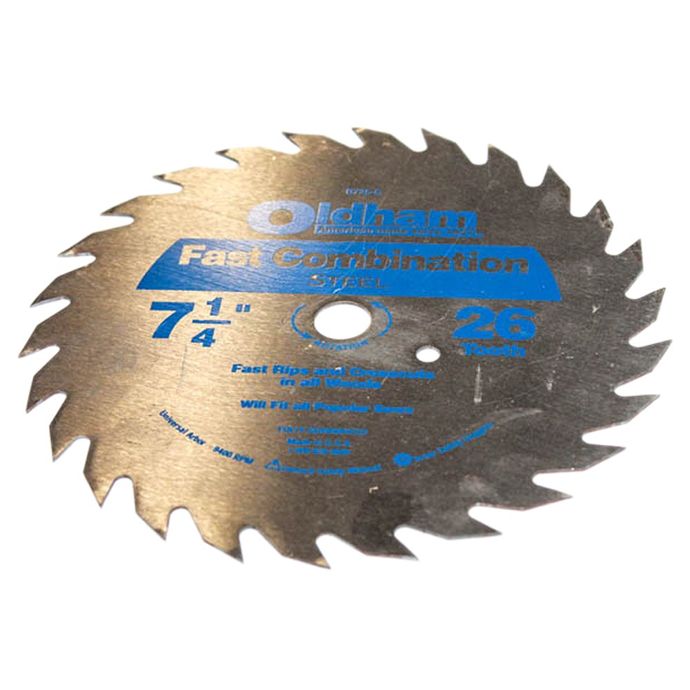 Tools Oldham 7 1/4" Fast Combination Steel Saw Blades 5/8" Arbor Rip