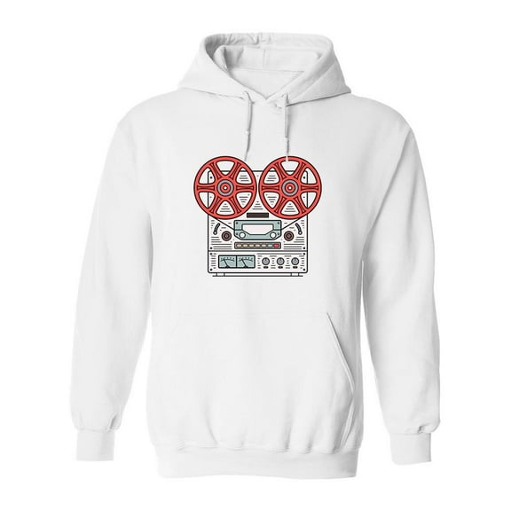 Vintage Tape Recorder  Hoodie Men -Image by Shutterstock, Male x-Large