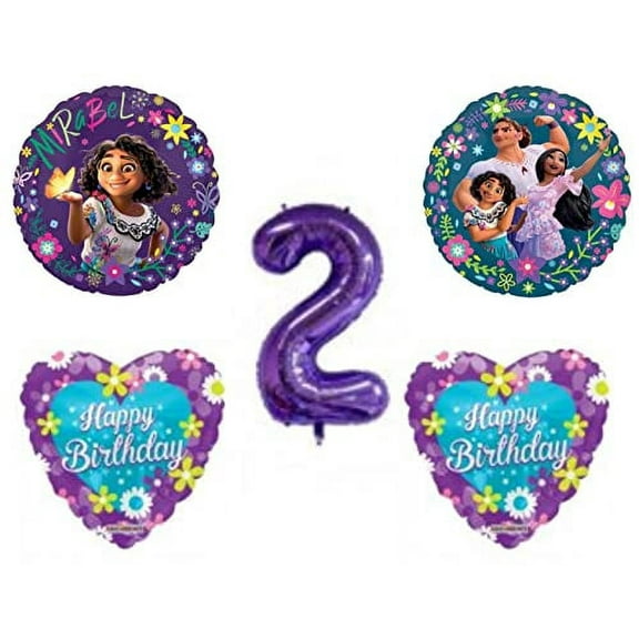 Encanto Happy 2nd Birthday Party Balloons Decorations Supplies Madrigals Movie Sisters