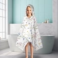 thumbnail image 6 of Pioneer Flower Floral Print Pattern Hooded Bath Towel，50"x30" for Ages 3 To 12 Kids, Quick Dry Lightweight Soft Microfiber Hood Beach Towel Cover Up for Kids, 6 of 7