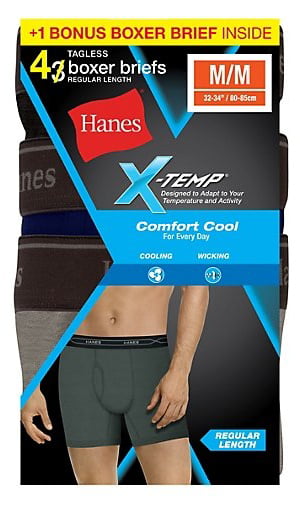 Hanes X-Temp Comfort Cool Lot de 5 boxers pour homme