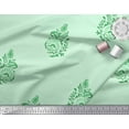 thumbnail image 2 of Soimoi Poly Georgette Fabric Leaves,Floral & Paisley Block Print Fabric by The Yard 52 Inch Wide, 2 of 3