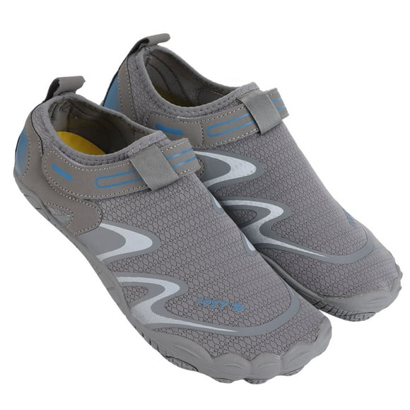 1 par de zapatos deportivos acuáticos para hombre, descalzos, de secado rápido, sin cordones, para tenis de playa, vadear, senderismo al aire libre, gris, talla 43
