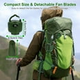 thumbnail image 2 of FENGFAN 3-in-1 Camping Fan LED Lantern 10400mAh Rechargeable Portable Hanging Tent Fan Green 1Pack, 2 of 10