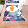thumbnail image 5 of LNWH Tropical Jungle Flowers Pattern Placemats, 6 PCS Heat Resistant Washable PVC Table Mats, 18"x12", 5 of 6