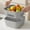 Gray, variant on WZXPWT Kitchen Organizer Basket, Food Safe Plastic Drainer, Space Saving Storage Container for Vegetables, Multi-Purpose Easy Clean Drain Tray