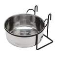 thumbnail image 1 of Stainless Steel Coop Cup Multipurpose Removable Hanging Pet Bowl with Holder for Cats Dogs Birds Rats, 1 of 9