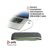 Poly - Sync 40 Smart -Speakerphone (Plantronics) - Flexible Work Spaces - Connect to PC/Mac via Combined USB-A/USB-C -Cable and Smartphones via -Bluetooth - Works with Teams, Zoom & more