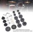 thumbnail image 3 of 23 Pieces Cymbal Replacement Accessories Drum Cymbal Sleeves Cymbal Felts Pads Nuts Washers Base Set Non Slip 2.5cm 4cm 5cm, 3 of 7