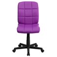 thumbnail image 4 of Pemberly Row Modern Mid Back Quilted Office Swivel Chair in Purple, 4 of 6