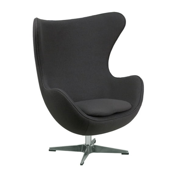 Fauteuil Lounge Pivotant et Inclinable Lesley avec Base en Acier Inoxydable