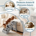 thumbnail image 4 of Dog Stairs - Foldable Pet Stairs with 4-Step Design - Non-Slip Pet Steps for Puppies, Kittens, and Small Pets by PETMAKER (Gray), 4 of 10
