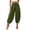 EQ44_Green, variant on Lumtrix Cotton Linen Harem Pants Women Balloon Trouser Wide Leg Baggy Pants | Drawstring Elastic Waist Lantern Pants With Pockets Blue M