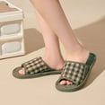 thumbnail image 2 of Puntoco Linen Open Toe Slippers, Soft and Silent Home Slippers for Couples, Casual Comfortable Breathable non-slip Indoor and Outdoor Slippers Men/Women, 2 of 5