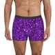 thumbnail image 1 of Balery Purple Glitter Calzoncillos bóxer para hombre, ropa interior de algodón suave y transpirable con cinturilla de nailon-Medium, 1 of 5