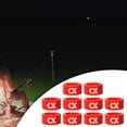 thumbnail image 2 of 10 anillos antideslizantes para caña de pescar luminosos, anillos de tope de caña de silicona, equipo de pesca Rojo 17mm, 2 of 8