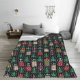 thumbnail image 5 of Pofeuu Christmas Trees And Houses Print Ultra-Soft Micro Fleece Blanket,for Bed Or Sofa,All Season Throw Blankets Flannel Blanket-50"x40", 5 of 7