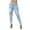 Blue, variant on ABATAB Jeans for Women Stretch Low Rise Ripped Jeans with Pockets Skinny Distressed Trendy Denim Pants Legging