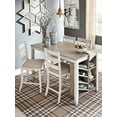 thumbnail image 4 of Ashley Skempton Counter Height Dining Table w/Wine Rack in White/Light Brown, 4 of 12