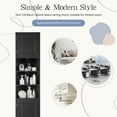 thumbnail image 3 of Multi - Functional Corner Cabinet,Tall Bathroom Storage Cabinet with Two Doors,Adjustable Shelves and Open Shelf,Triangular Bathroom Organizers for Kitchen,Living Room and Bathroom,Black, 3 of 7