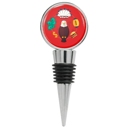 

American Bald Eagle with other American Elements Wine Stopper