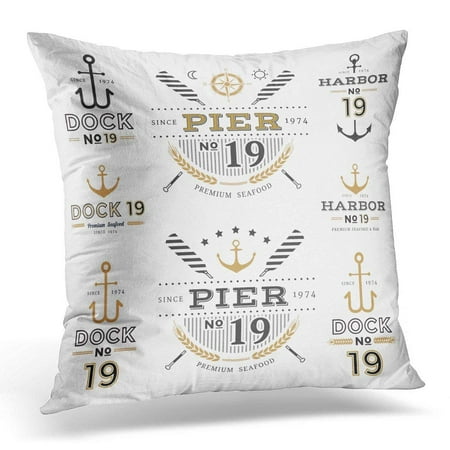 Arhome Vintage Nautical Label Anchor No 19 In Gold And Black Colour