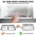 thumbnail image 4 of Chafing Dish Buffet Set, 4 Pack 8 Qt, Stainless Chafer w/ 8 Half Size Pans, Rectangle Catering Warmer Server w/Lid Water Pan Folding Stand Fuel Tray Holder, at Least 8 People Each, 4 of 14
