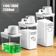 thumbnail image 2 of Distributeur de Détergent Rechargeable, Distributeur de Détergent à Lessive Vide, Réservoir de Poudre Adoucissant, Récipient de Stockage d'Eau de Javel avec Échelle 1100ml G4390A, 2 of 6