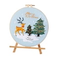thumbnail image 1 of KLKCMS Christmas Embroidery Kit, Needlepoint Cross Stitch Kits, including Threads Hoop B, 1 of 9