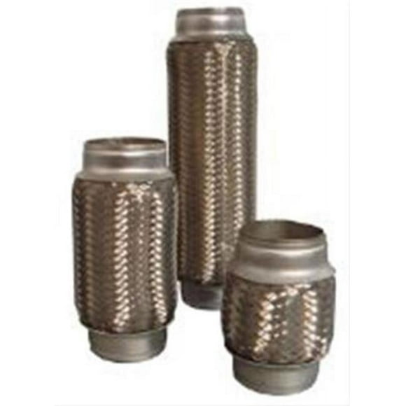 AP Exhaust APEFT25006N 2.5 in. Core 2.5 in. Necks 10 in. Oal with Inner Braid Flex Coupling