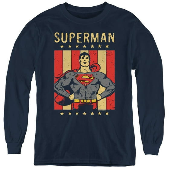 Dc - Retro Liberty - Youth Long Sleeve Shirt - Medium