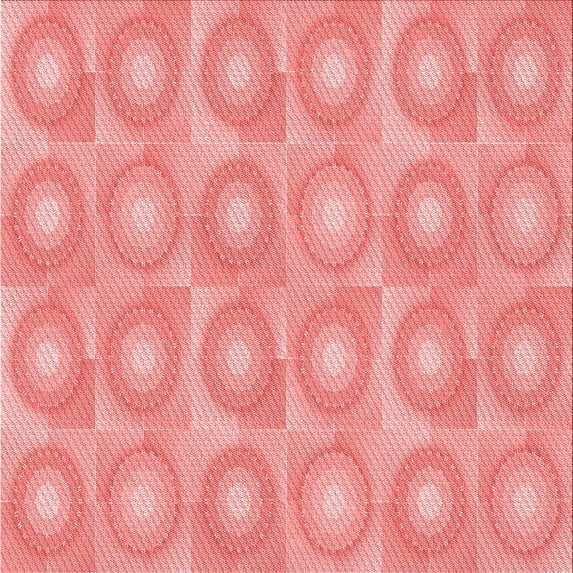 Ahgly Company Indoor Square Patterned Pastel Pink Area Rugs, 5' Square