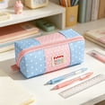 thumbnail image 4 of Pencil Case with Star Pattern, Colorful Contrast Design, Multi-Layer Storage, Waterproof Fabric, 20x9x9 cm Portable Pencil Pouch for Kids and Students, 4 of 8
