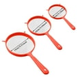Set Of 3 Purpose Strainers With Handle Sieve Mesh Colander Flour