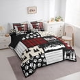 thumbnail image 3 of Feelyou Camping Explorer Twin Bedding Sets 7pcs, Red Patchwork Bedding Comforter Set, 3 of 8