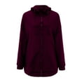thumbnail image 6 of Fgnfyis Women Solid Color Full Zip Hooded Jacket Lined Streetwear Pullover for Autumn Winter Purple XXXL, 6 of 6