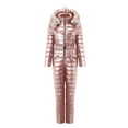thumbnail image 4 of Kcodviy Combinaison à Grand Col Rembourré Combinaisons de Créateur pour Femmes Combinaison Ajustée et en Coton pour Femmes Combinaison de Ski Épaisse pour l'Hiver, 4 of 4