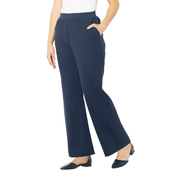 Catherines Women's Plus Size Suprema Wide Leg Pant