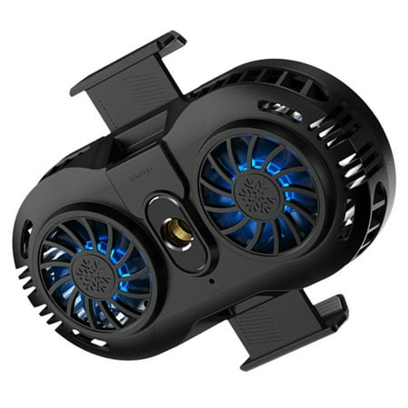 

Semi-Conductor Phone Cooler Cellphone Radiator Cooling Fan with RGB Lights for Live Video Streaming Mobile Gaming Car Driving Suitable for Cellphone from 4.5-7 Inches