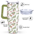 thumbnail image 3 of Leaves 40 Oz Tumbler with Handle Lid and Straw Stainless Steel Double Walled Vacuum Insulated Cup Merry Christmas Gifts Tumbler for Women Men Friends Outdoor Indoor, 3 of 6