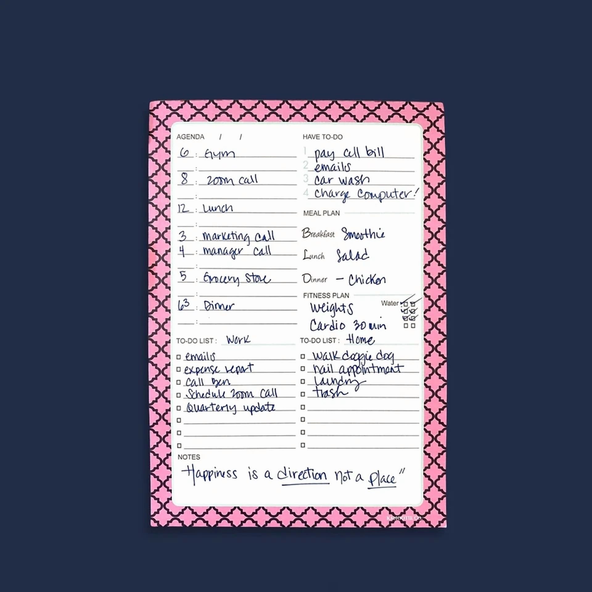 Kahootie Co. Kahootie Co Daily Schedule Notepad A5 8.3" X 5.8" 50 Sheets Per Pad