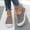 Coffee, variant on Women's Slip-On Hollow Woven Knit Walking Shoes, Round Toe Elastic Collar Breathable Footwear, Four Neutral Tone Light Non-Slip Daily Casual Sneakers(Pink,5.5)