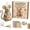 C#047, variant on Floral Fabric Patchwork Animals DIY Kit, Complete Handmade Sewing Craft Set with Stuffing and Buttons, Cute Ornament Making Kit, Ideal Gift for Adults & Beginners for Birthday Holiday H#052