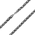 thumbnail image 6 of Invicta Jewelry Men's Byzantine Chain Black Two Tone Steel Necklace (8mm) - 26", 6 of 8