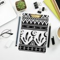 thumbnail image 7 of FMSHPON Black Tribal Striped Aztec Geometric Print Clipboard Hardboard Wood Nursing Clip Board and Pull for Standard A4 Letter 13x9 inches, 7 of 7