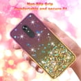 thumbnail image 3 of LG Stylo 5 Case, KAESAR Quicksand Glitter Sparkly Rhinestone Liquid Colorful TPU Bumper Protective Cover for LG Stylo 5 (Gold/Pink), 3 of 5