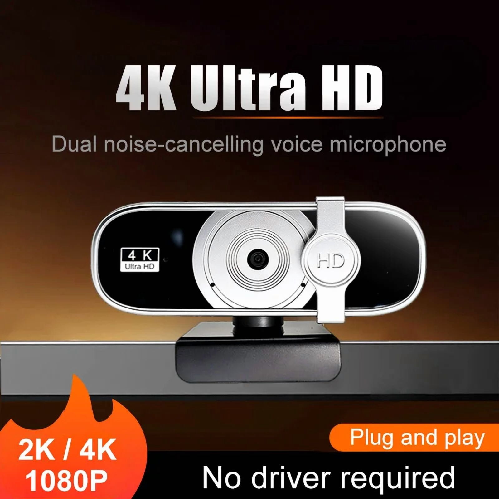 1080P 2K 4K HD Webcam With Microphone , Usb Computer Camera For Pc Laptop Video Conferencing Online Class Zoom Skype Teams