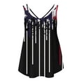 thumbnail image 6 of Lindreshi Tank Tops for Women 2024 Loose Fit 2024 Women's Spring and Summer New Tank Eyelet Embroidery Scoop Neck Fashion Independence Day Print Casual Fashion Top Blouse, 6 of 7