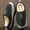 Black, variant on Moccasin Slippers for Men Fuzzy Comfy Memory Foam Non Slip Warm Winter House Slipper